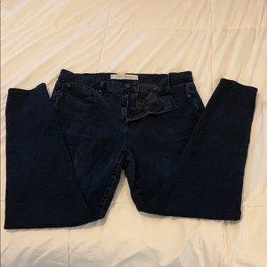 Super high rise, dark wash true skinny GAP jeans